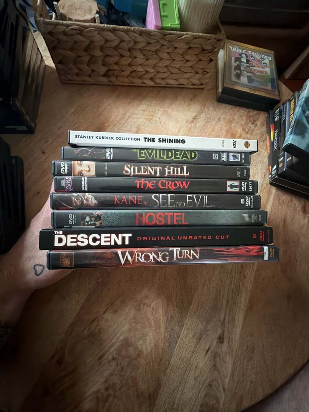7 Horror Movie DVD Lot: The Shining, The Evil Dead, Silent Hill, The Crow, See N